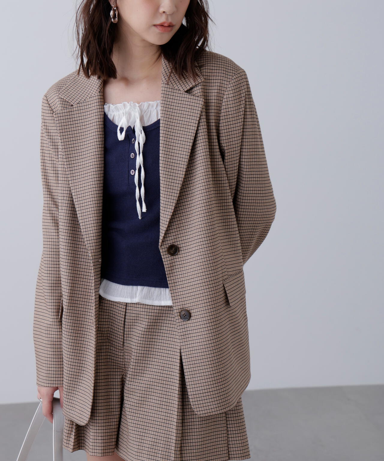 〈セットアップ対応〉オーバーサイズシングルジャケット