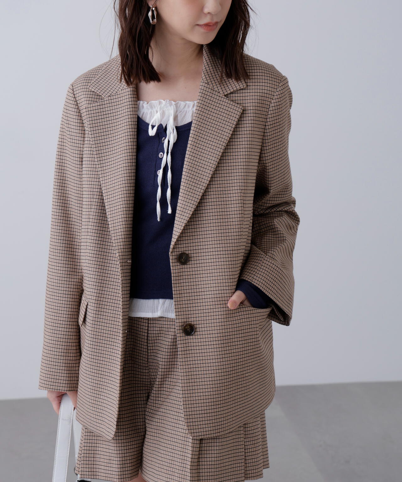 〈セットアップ対応〉オーバーサイズシングルジャケット