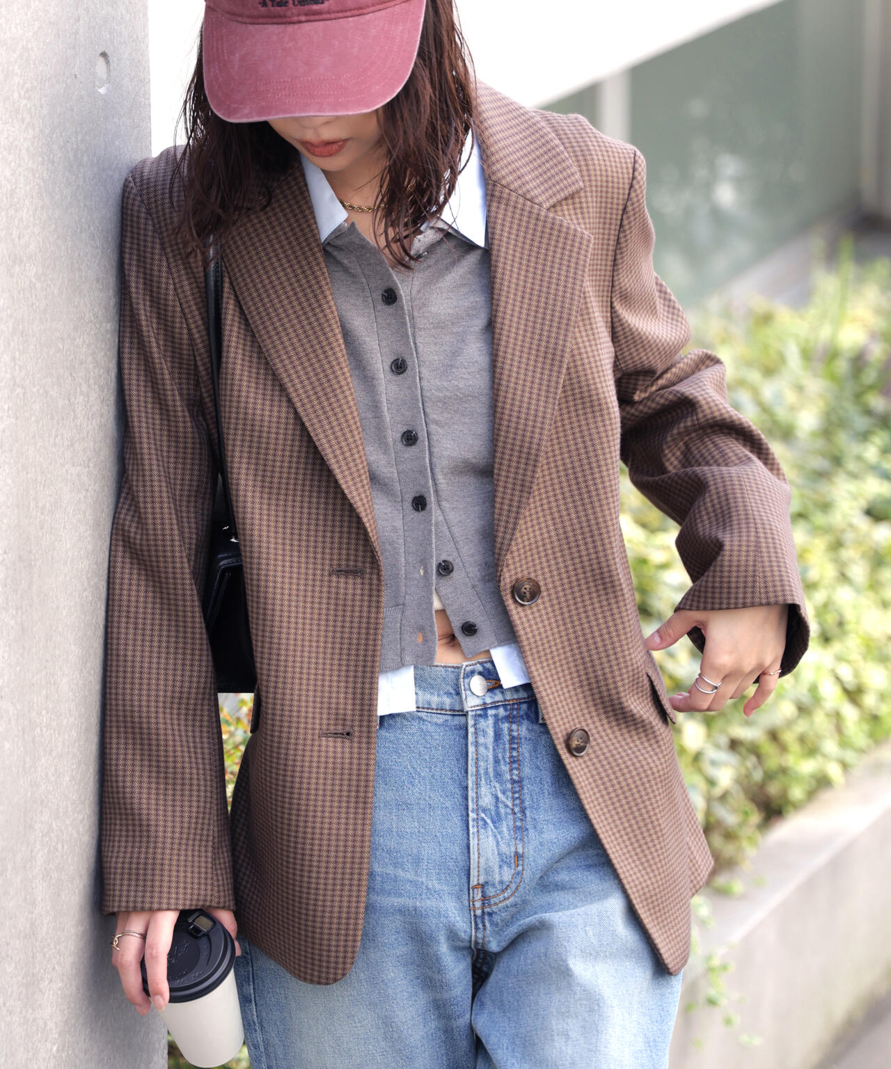 〈セットアップ対応〉オーバーサイズシングルジャケット