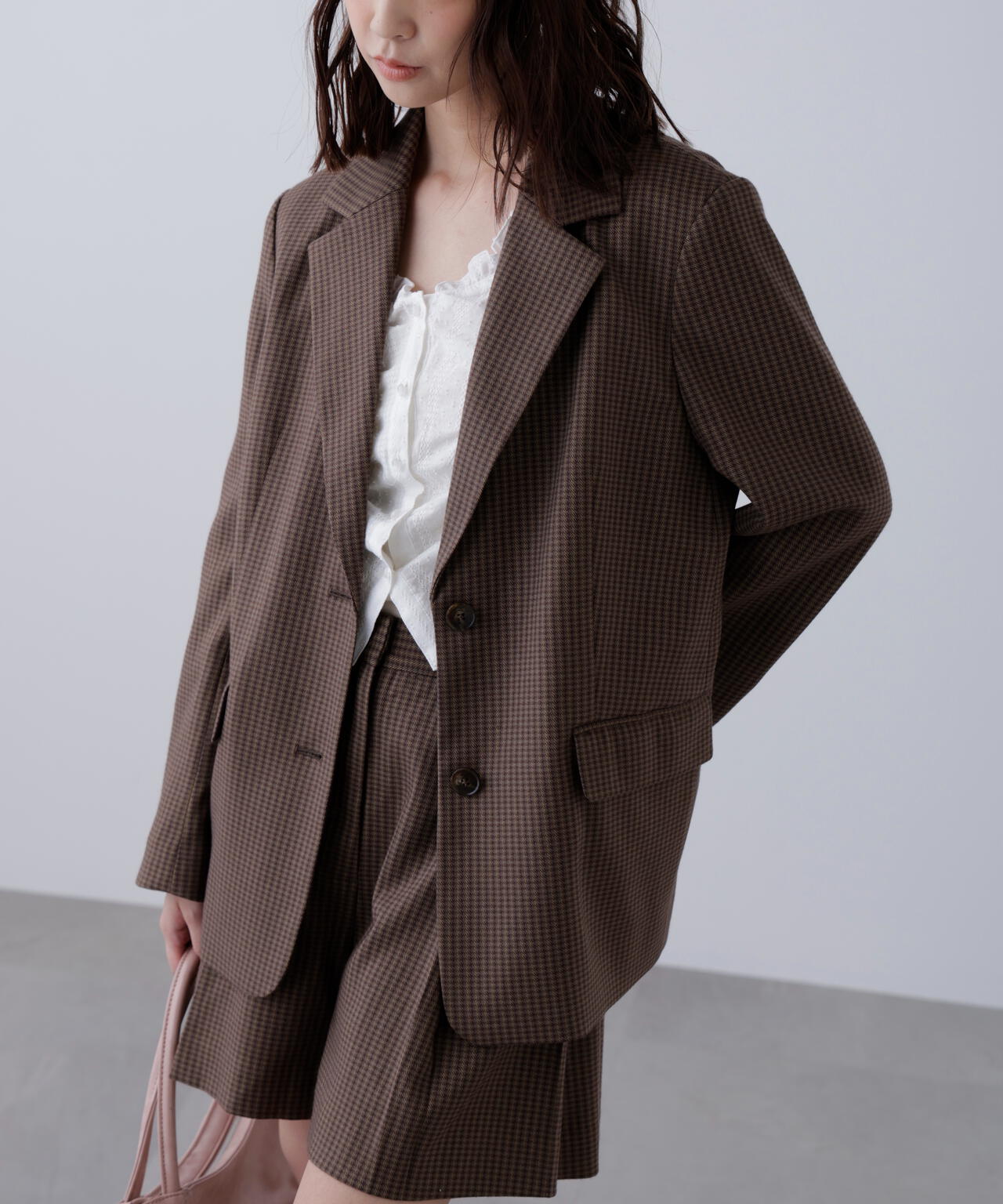 〈セットアップ対応〉オーバーサイズシングルジャケット