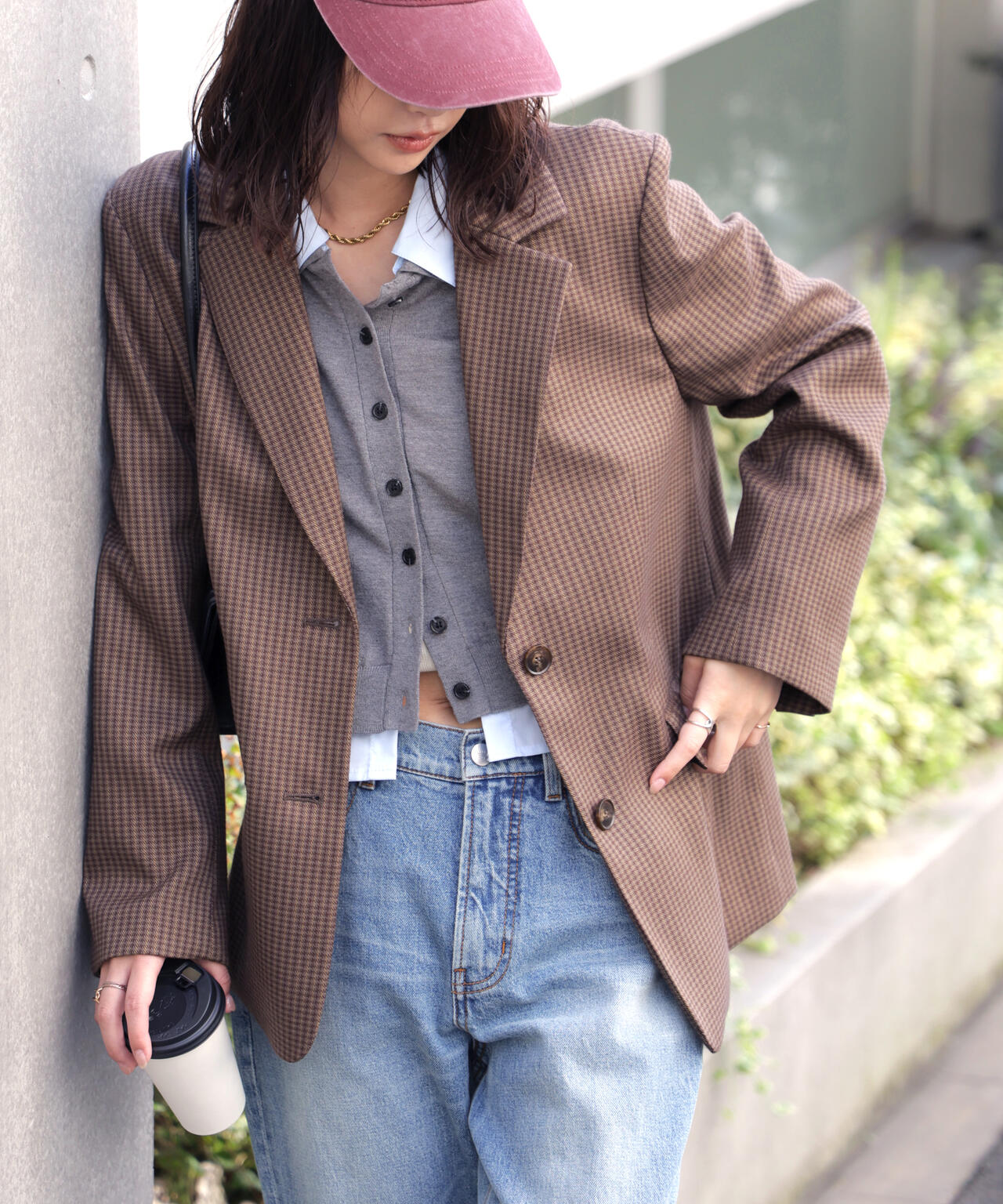 〈セットアップ対応〉オーバーサイズシングルジャケット