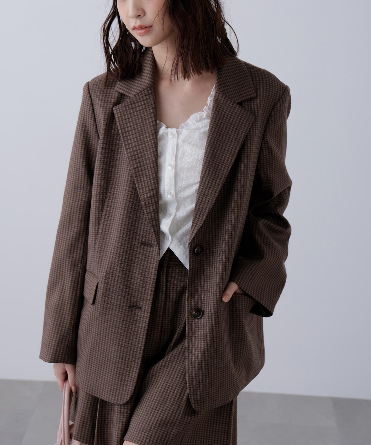 〈セットアップ対応〉オーバーサイズシングルジャケット