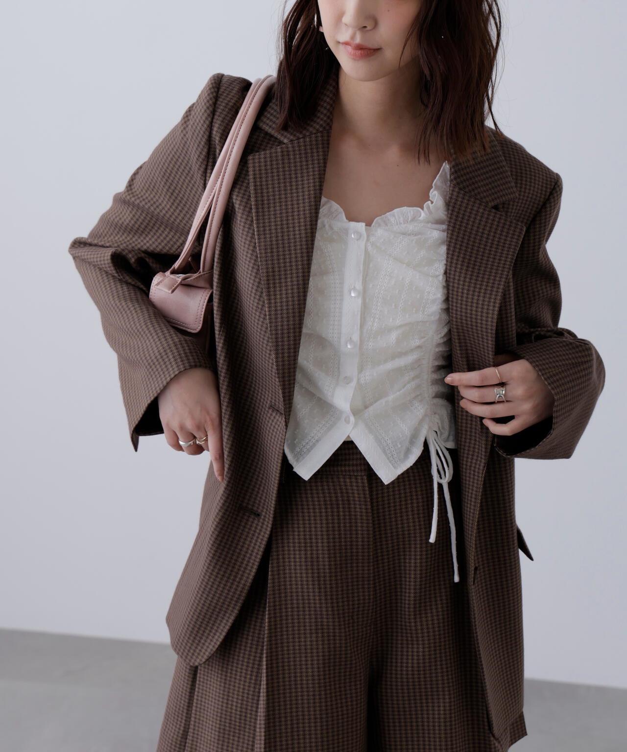 〈セットアップ対応〉オーバーサイズシングルジャケット