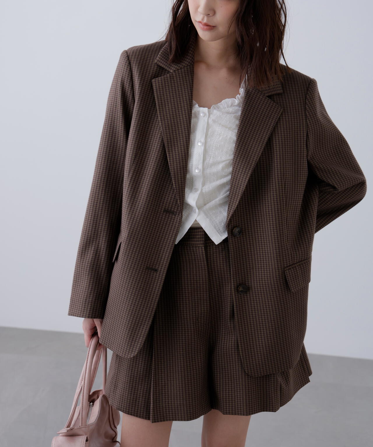 〈セットアップ対応〉オーバーサイズシングルジャケット