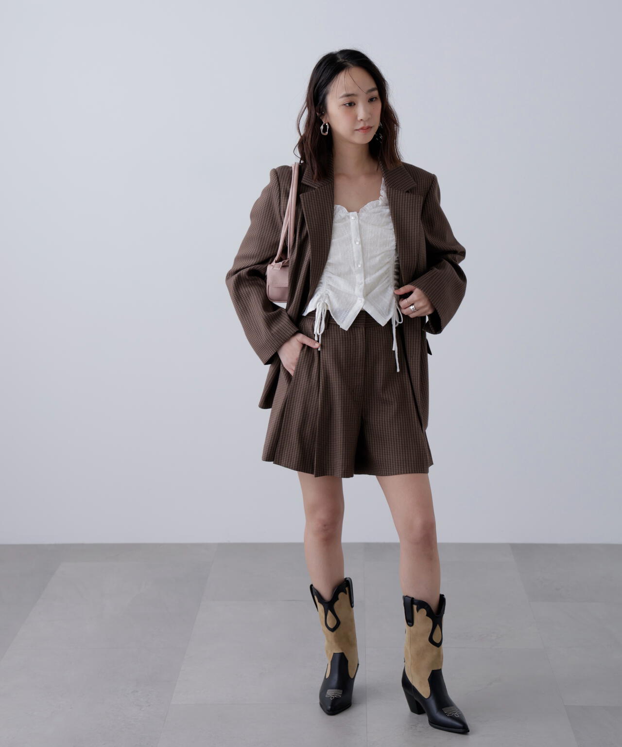 〈セットアップ対応〉オーバーサイズシングルジャケット