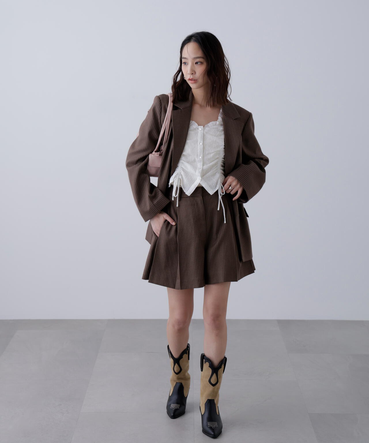 〈セットアップ対応〉オーバーサイズシングルジャケット