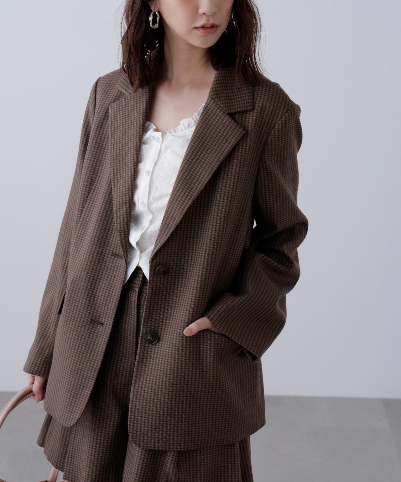 〈セットアップ対応〉オーバーサイズシングルジャケット