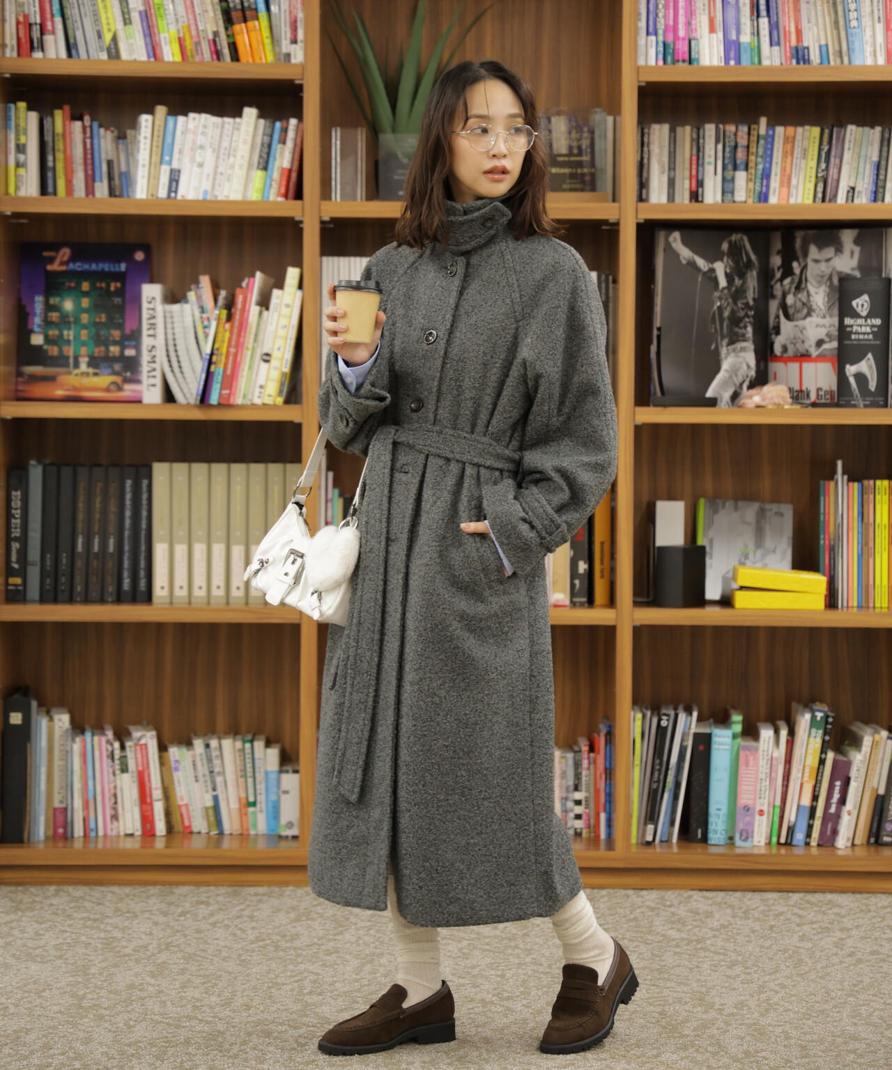 2wayステンカラーロングコート