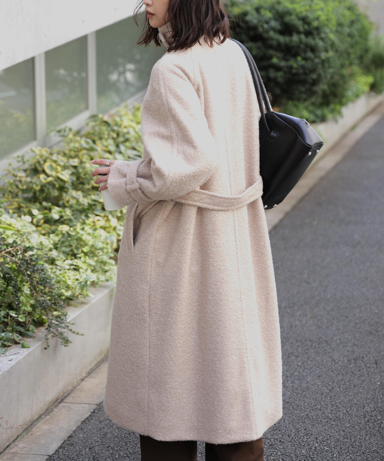 2wayステンカラーロングコート