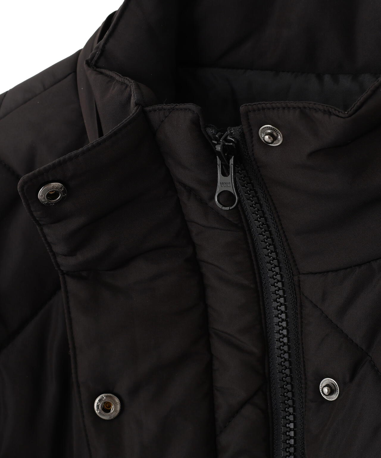 ウエストドロストキルティングコート