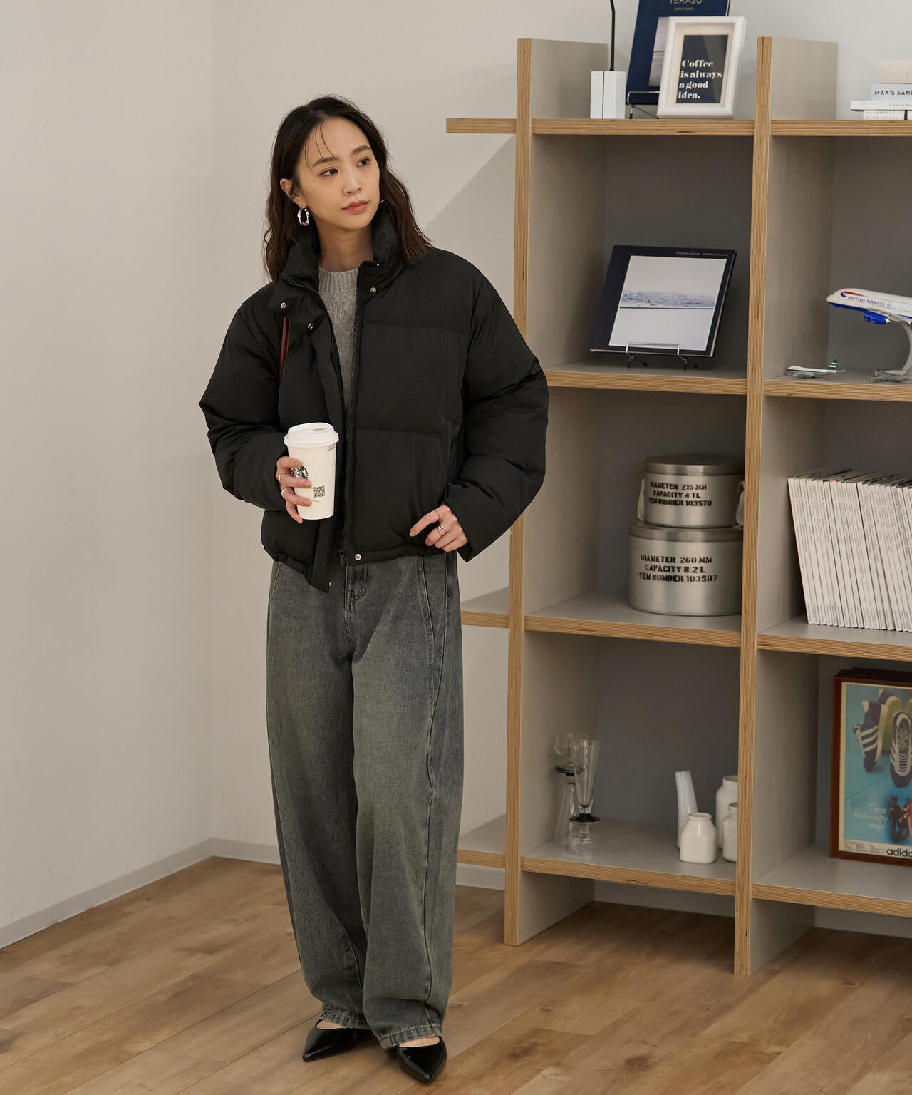 スタンドショート中綿ブルゾン