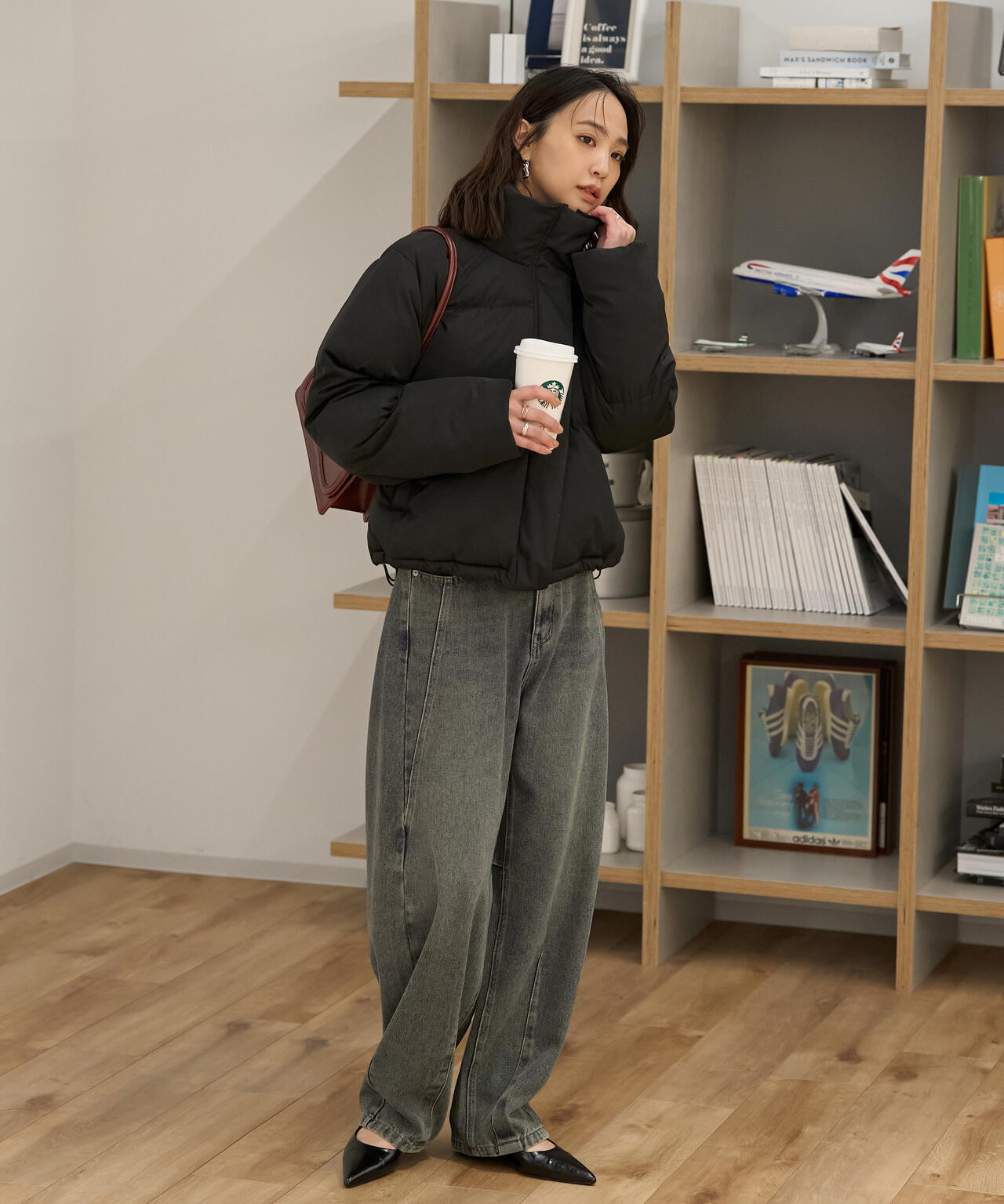 スタンドショート中綿ブルゾン