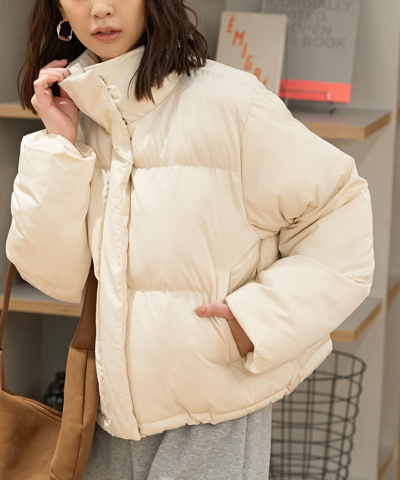 スタンドショート中綿ブルゾン