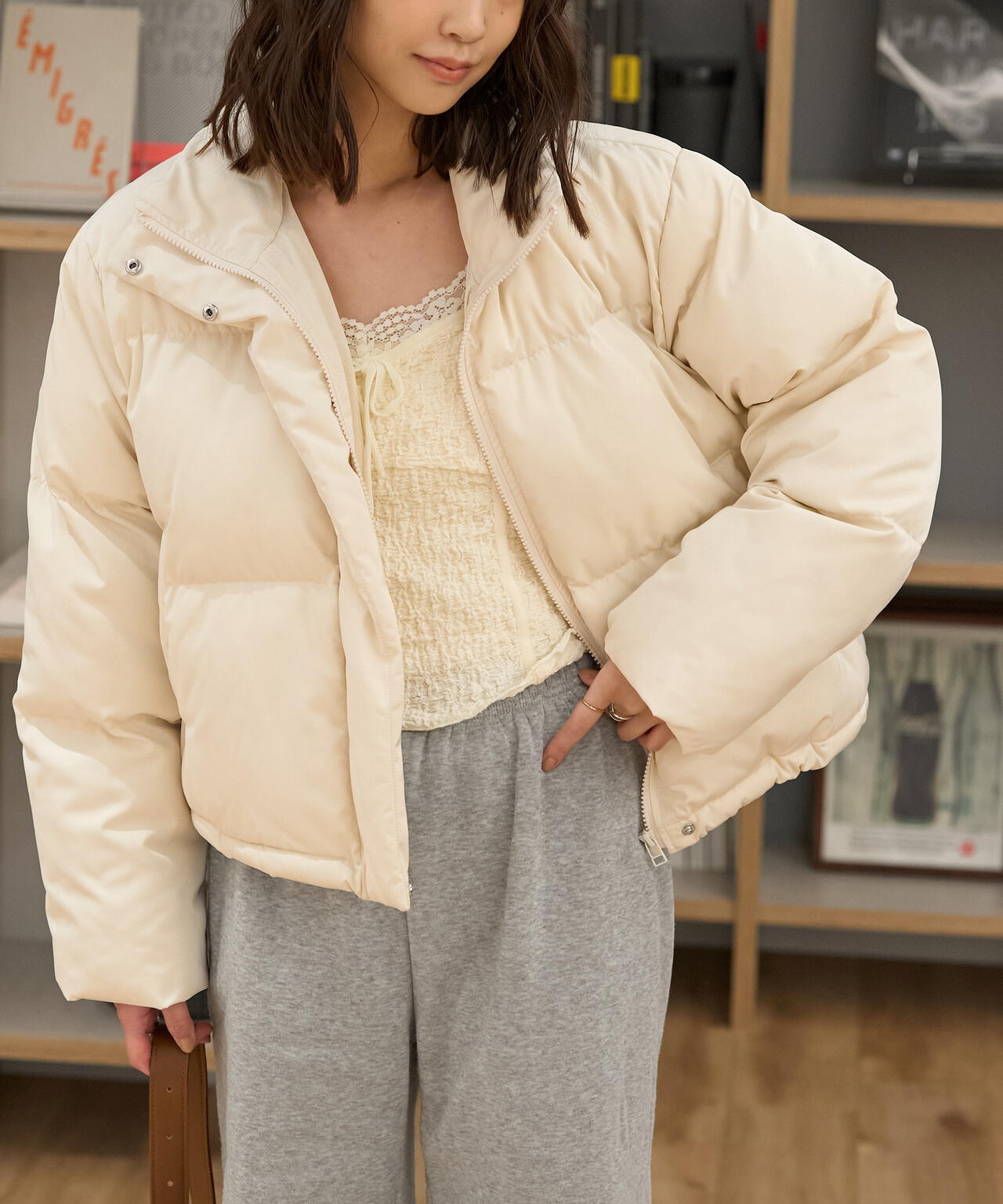 スタンドショート中綿ブルゾン