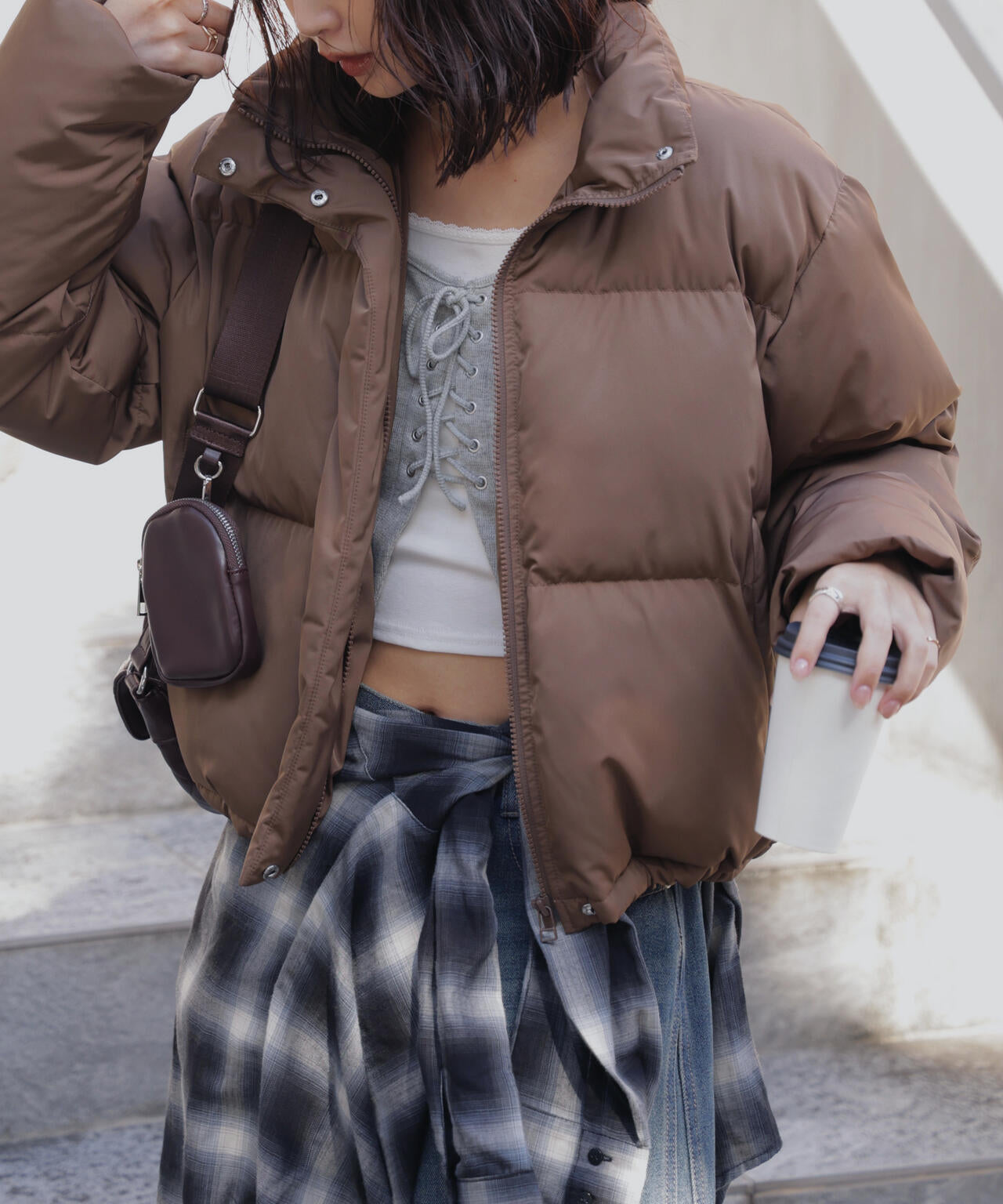 スタンドショート中綿ブルゾン