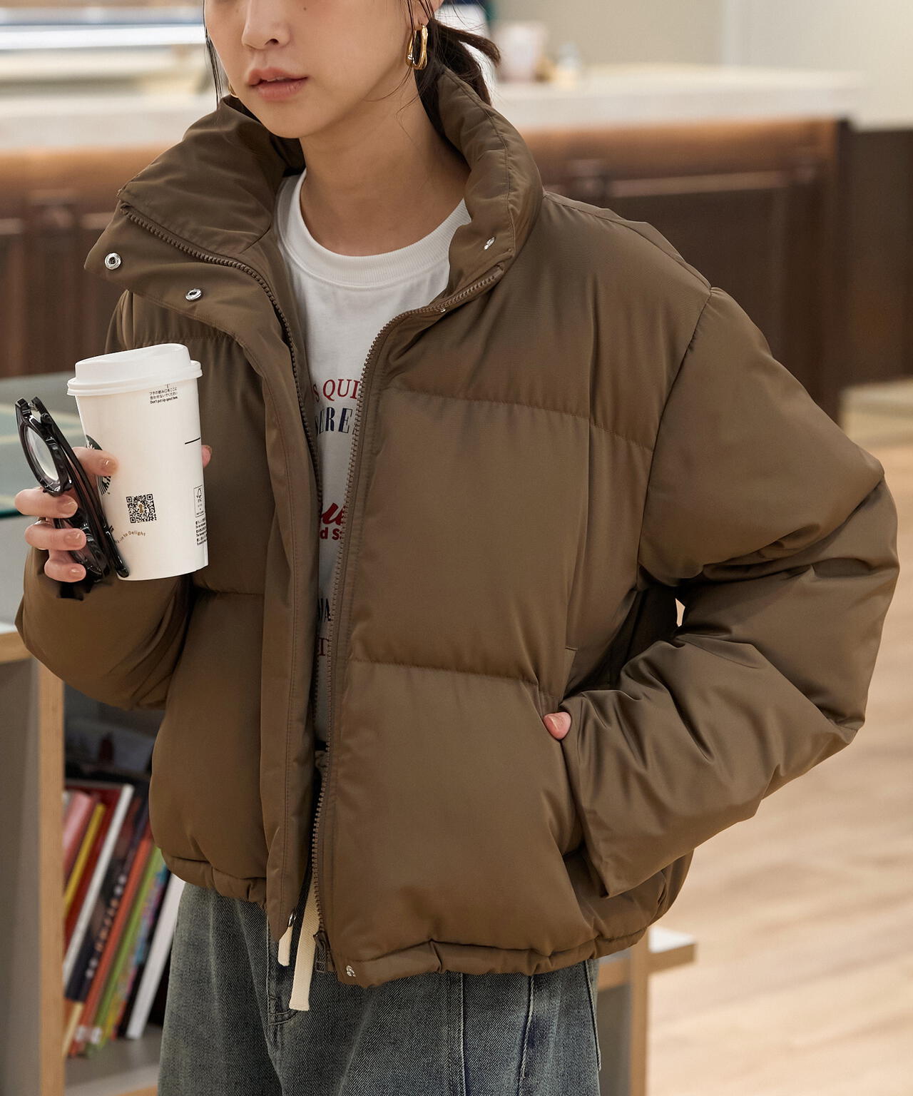 スタンドショート中綿ブルゾン