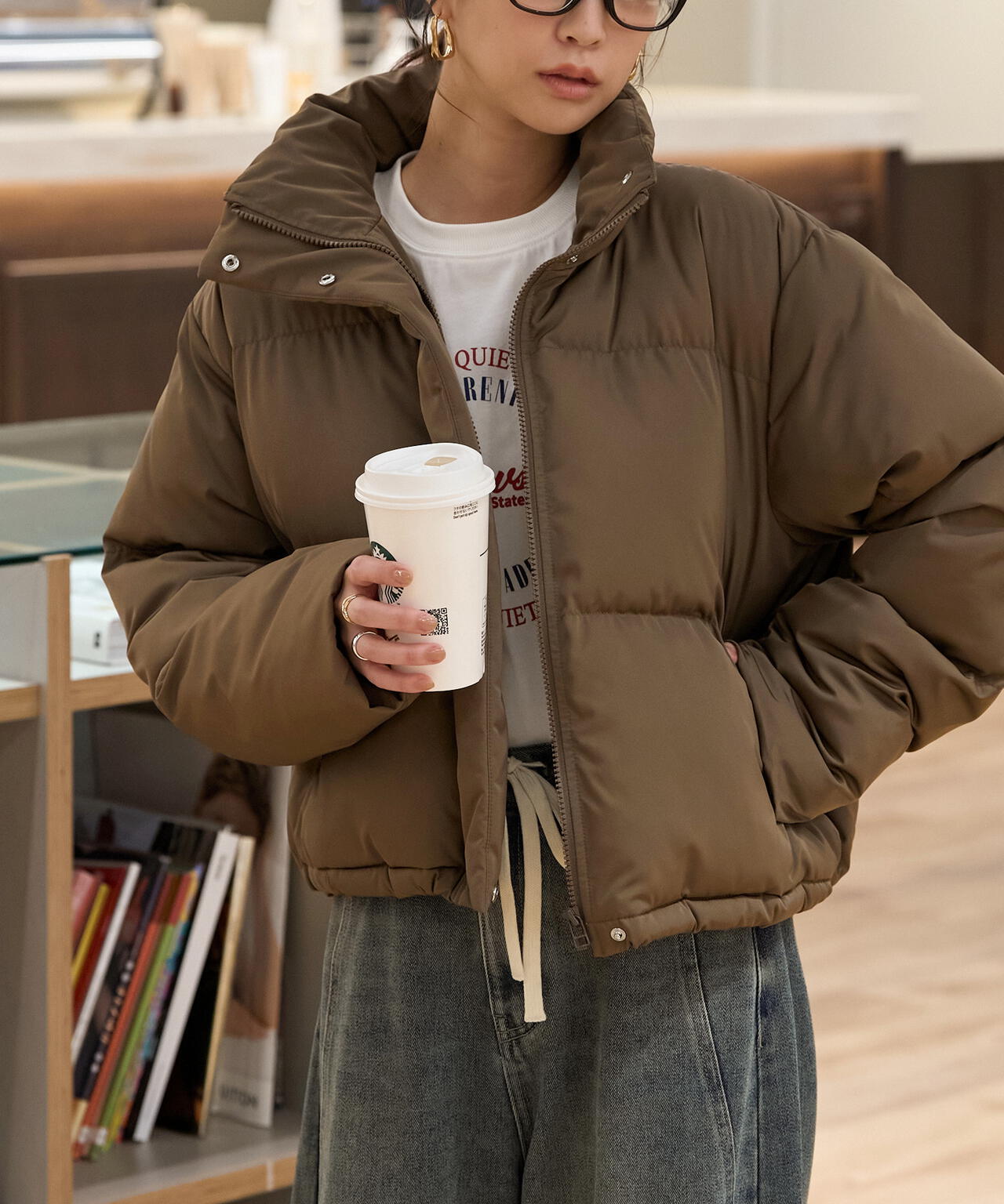 スタンドショート中綿ブルゾン