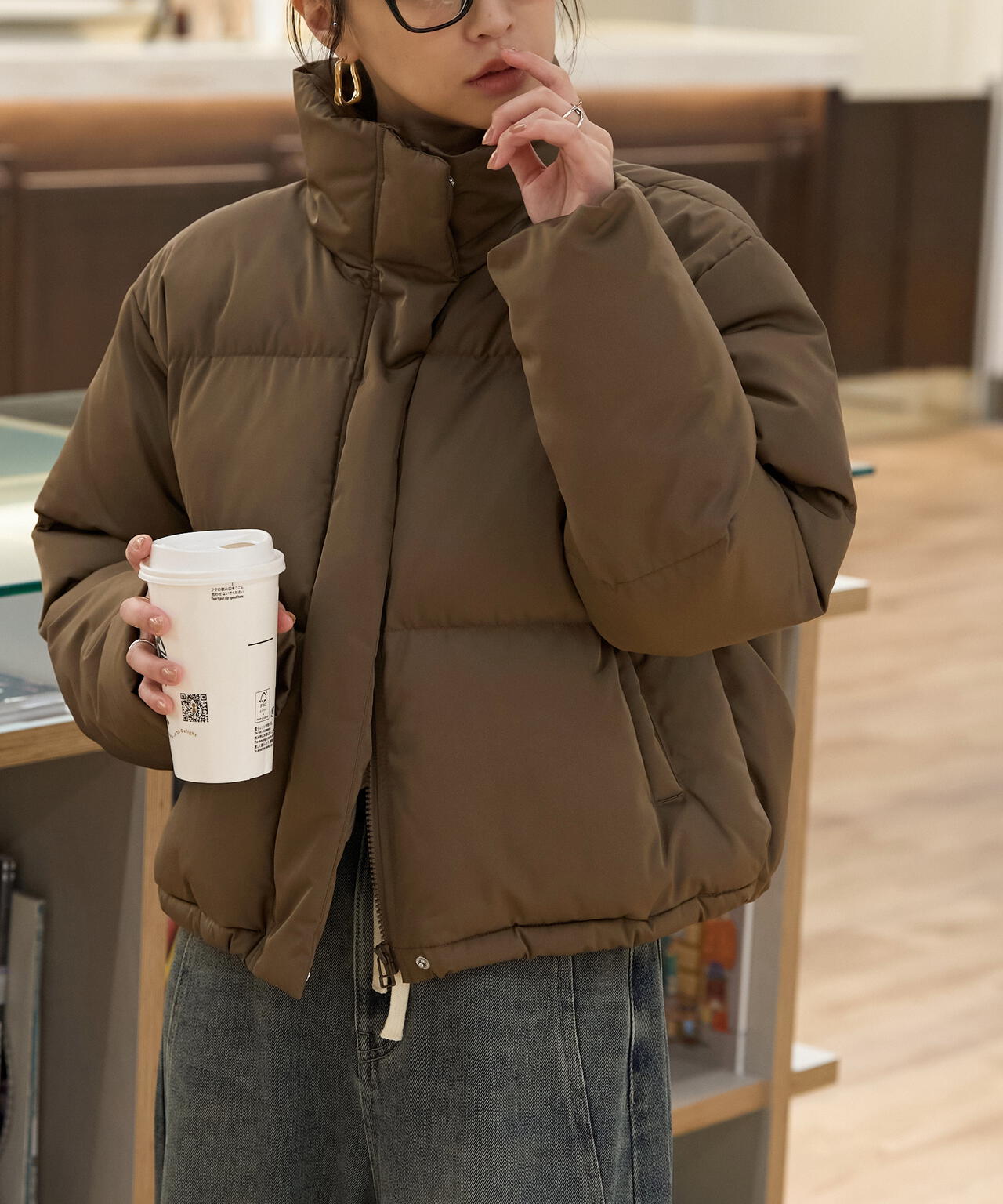 スタンドショート中綿ブルゾン