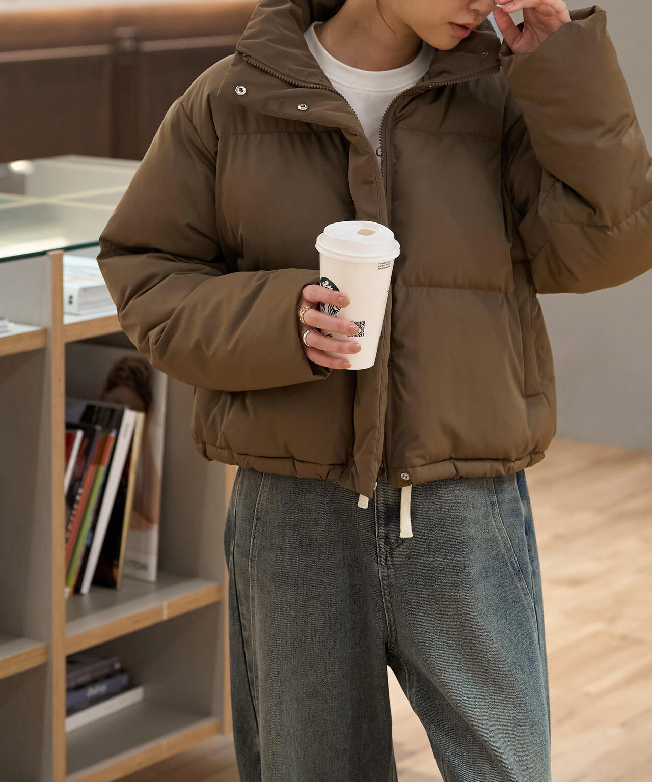 スタンドショート中綿ブルゾン