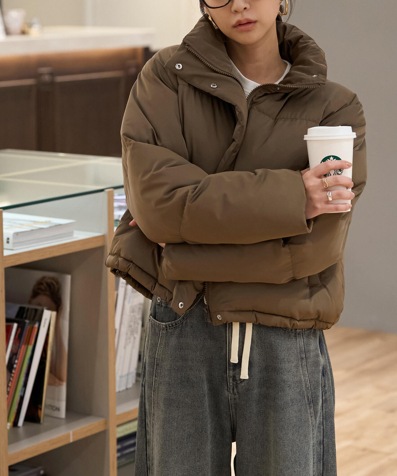 スタンドショート中綿ブルゾン