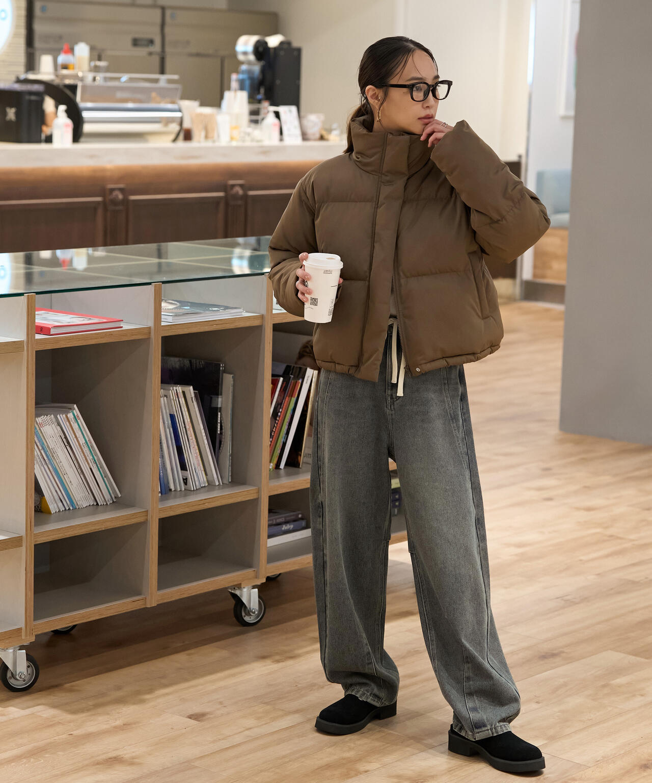 スタンドショート中綿ブルゾン