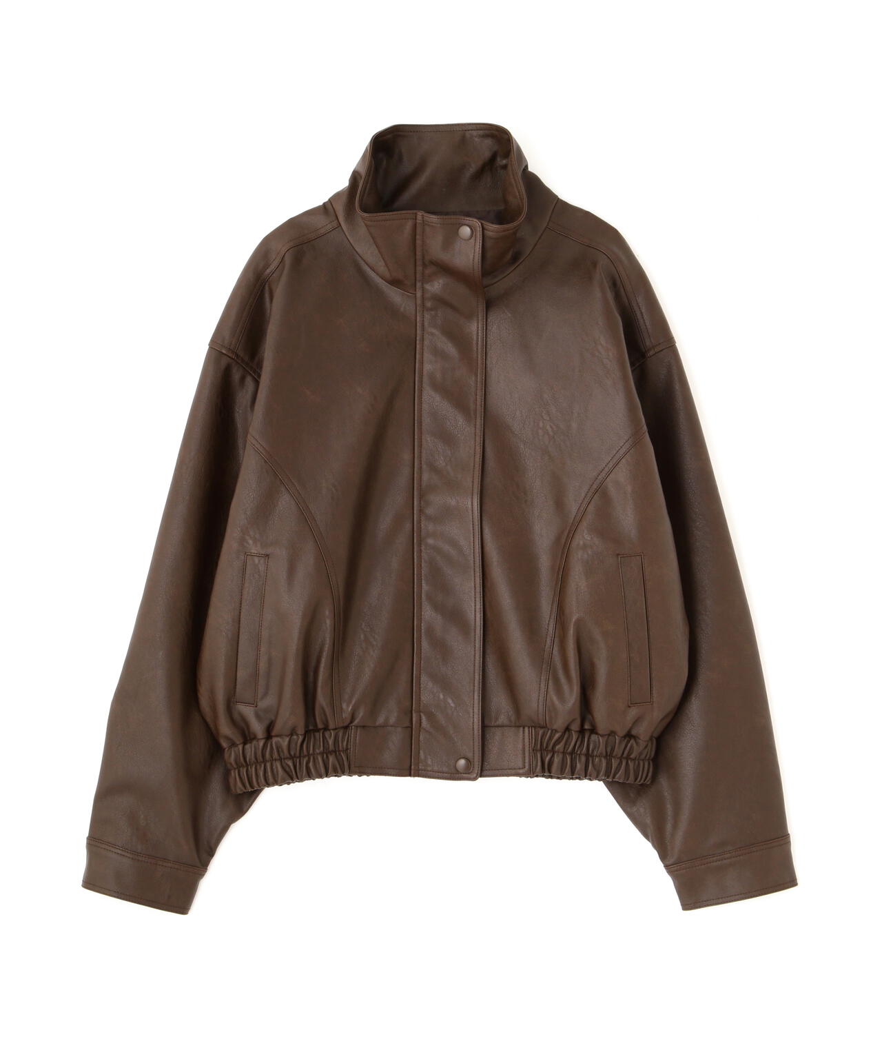 スタンド合皮ブルゾン