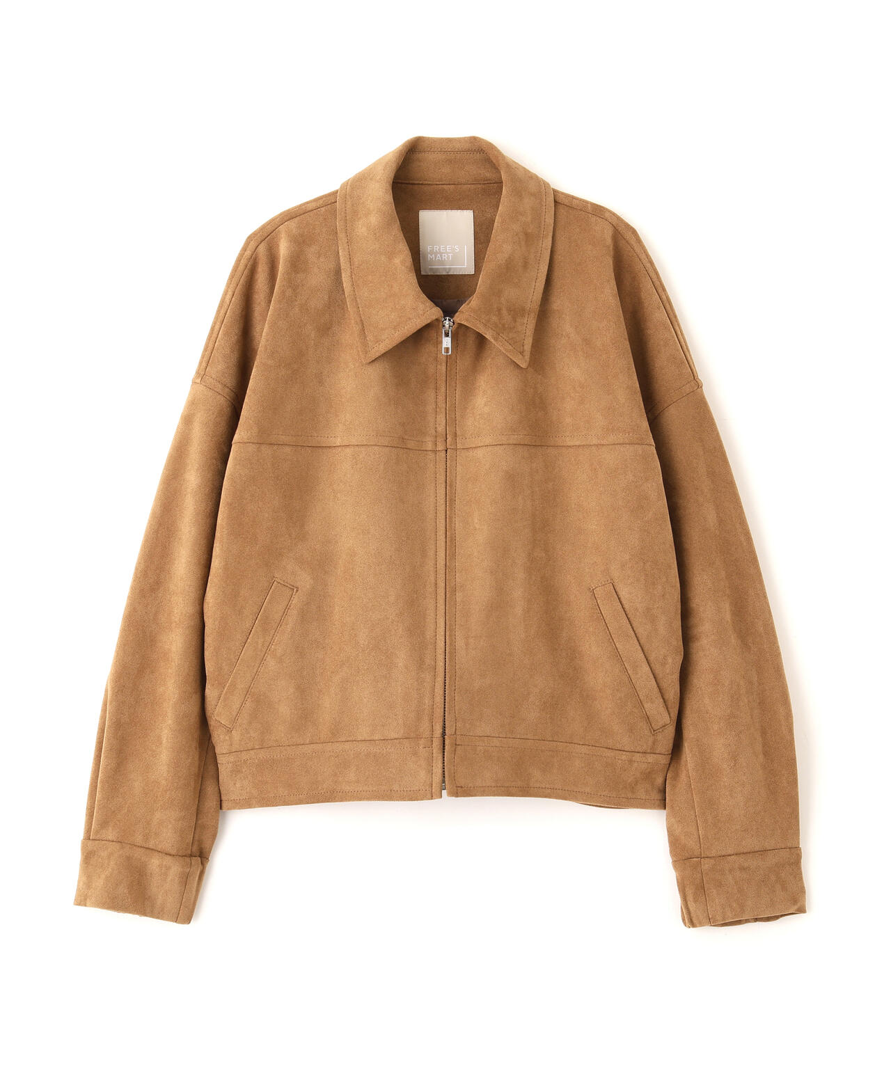 合皮ジップアップブルゾン