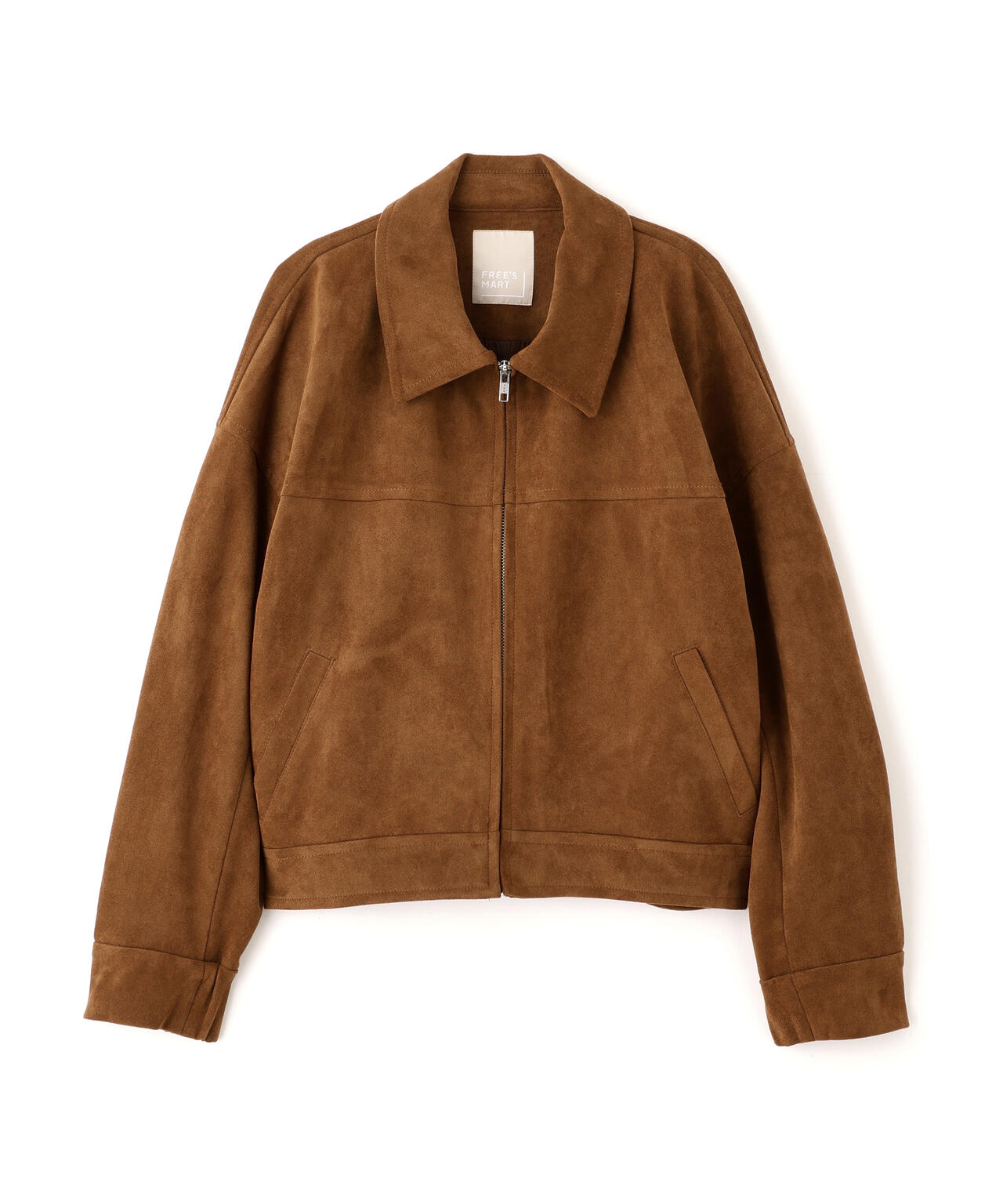 合皮ジップアップブルゾン