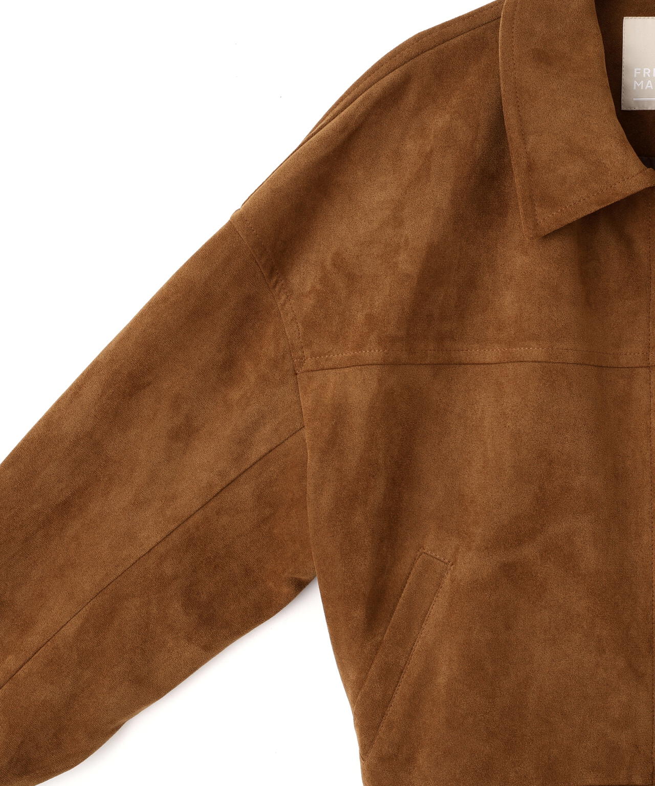 合皮ジップアップブルゾン