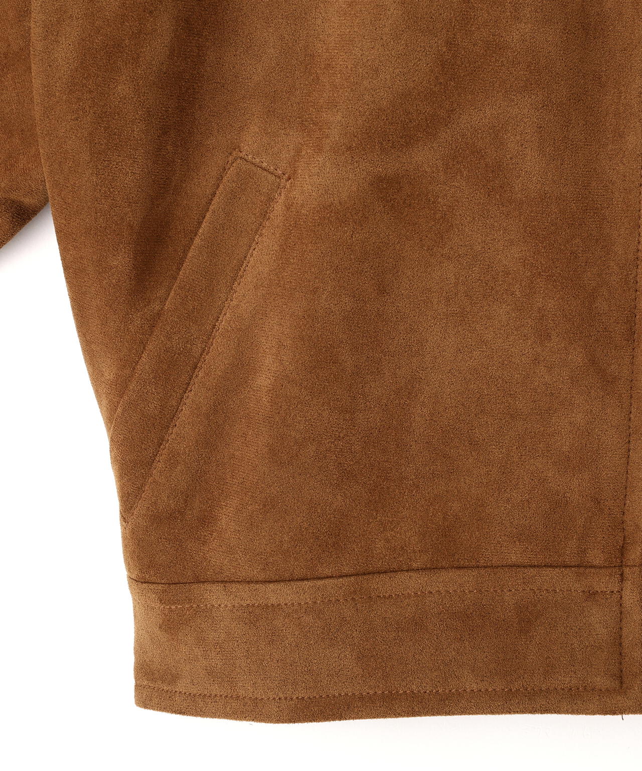 合皮ジップアップブルゾン