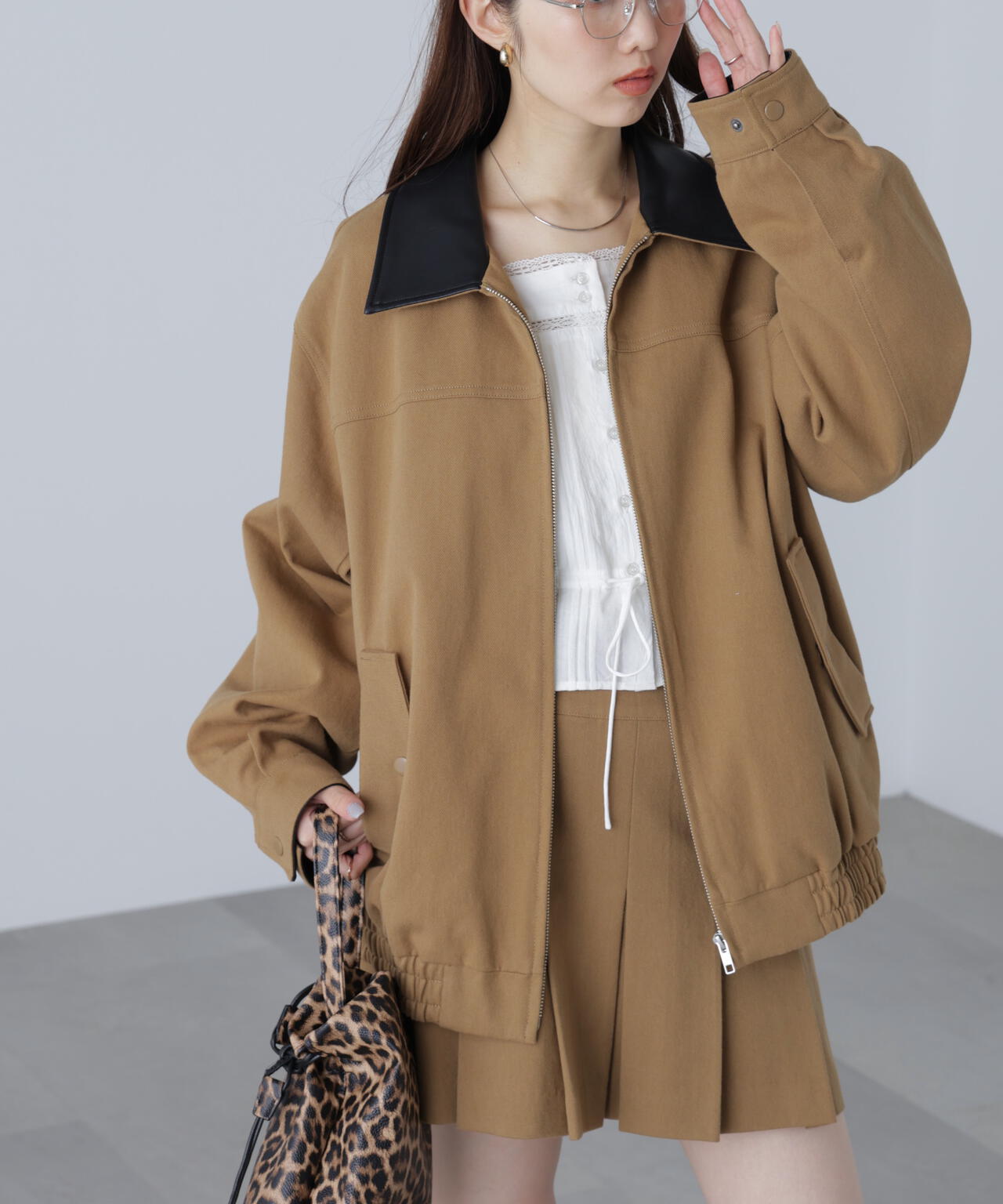 〈セットアップ対応〉バイカラーツイルジャケット