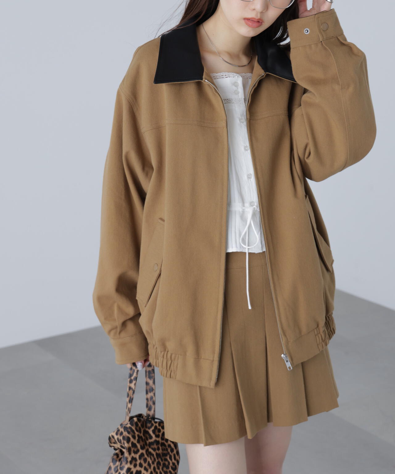 〈セットアップ対応〉バイカラーツイルジャケット