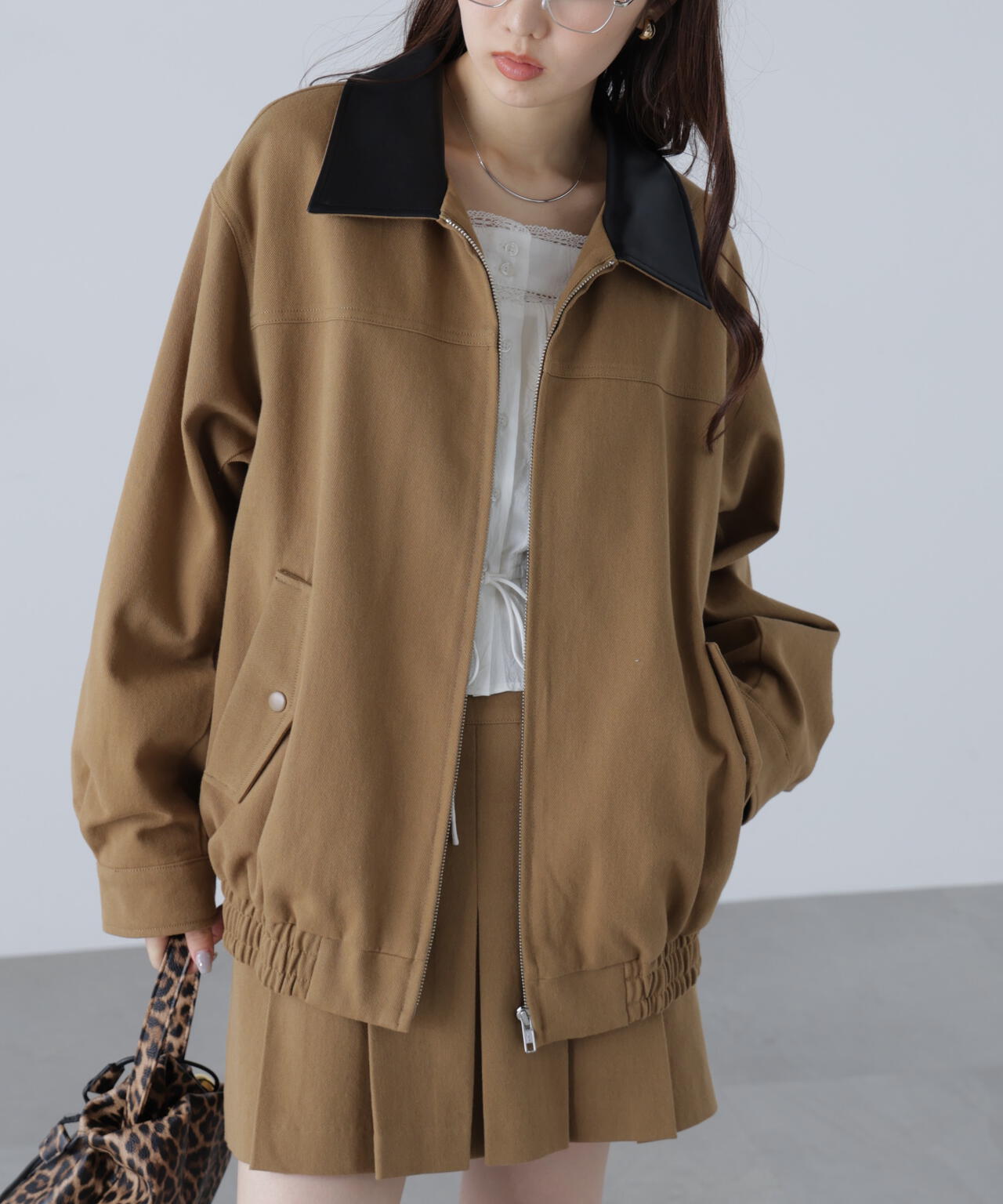 〈セットアップ対応〉バイカラーツイルジャケット