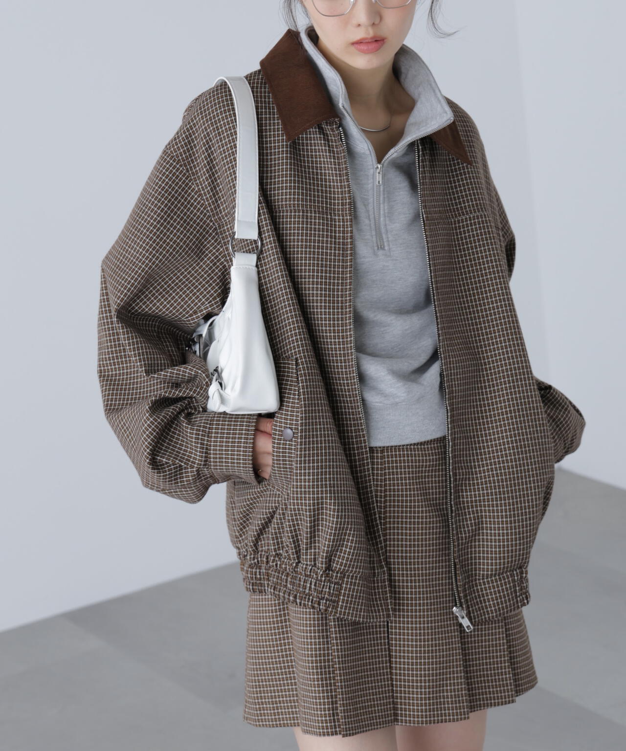 〈セットアップ対応〉バイカラーツイルジャケット