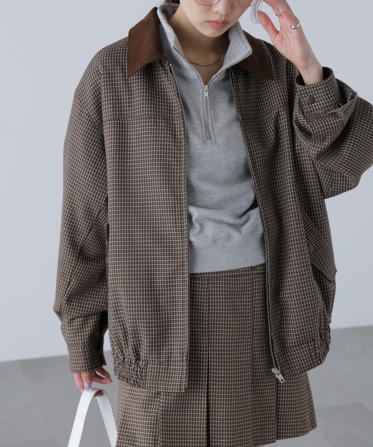 〈セットアップ対応〉バイカラーツイルジャケット