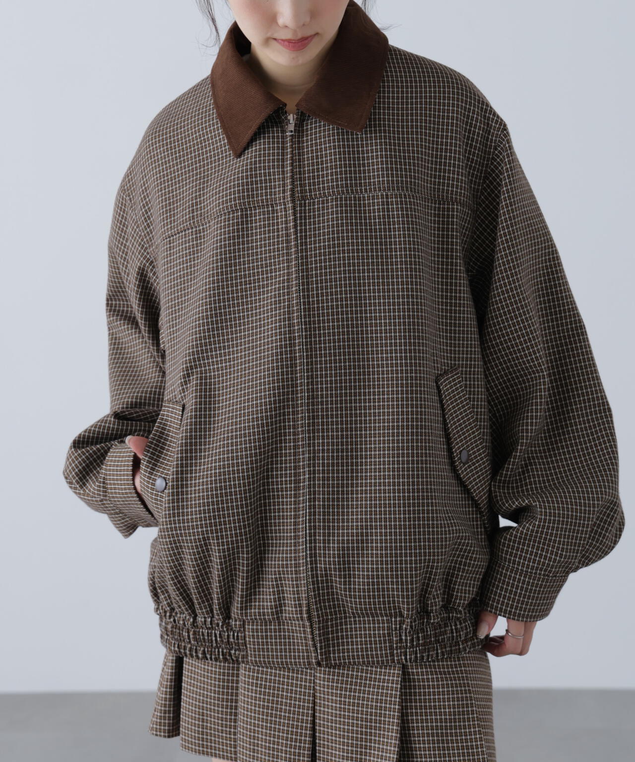 〈セットアップ対応〉バイカラーツイルジャケット