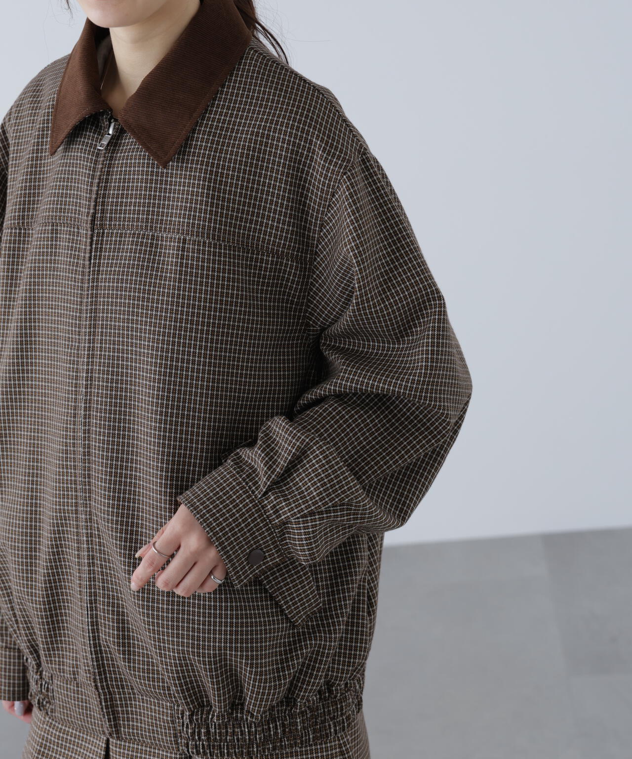 〈セットアップ対応〉バイカラーツイルジャケット