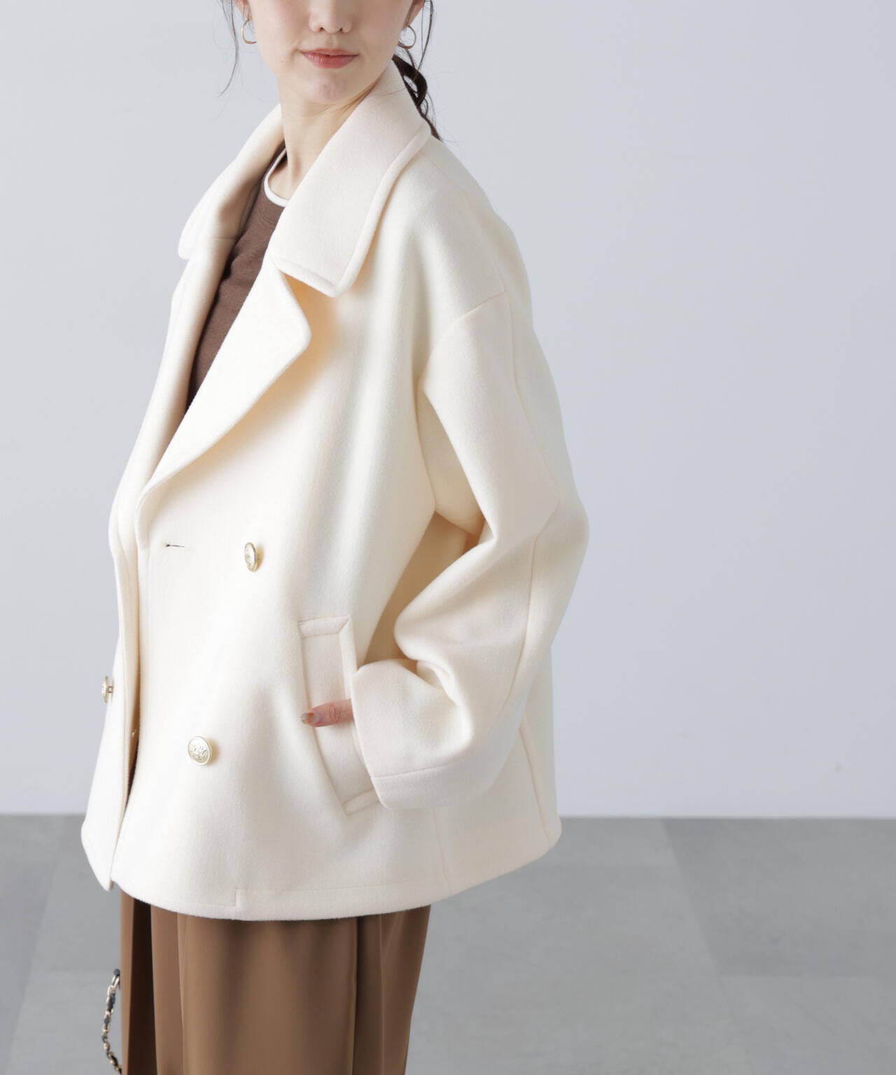 【はかな企画】ミドル丈オーバーピーコート〈MFM〉