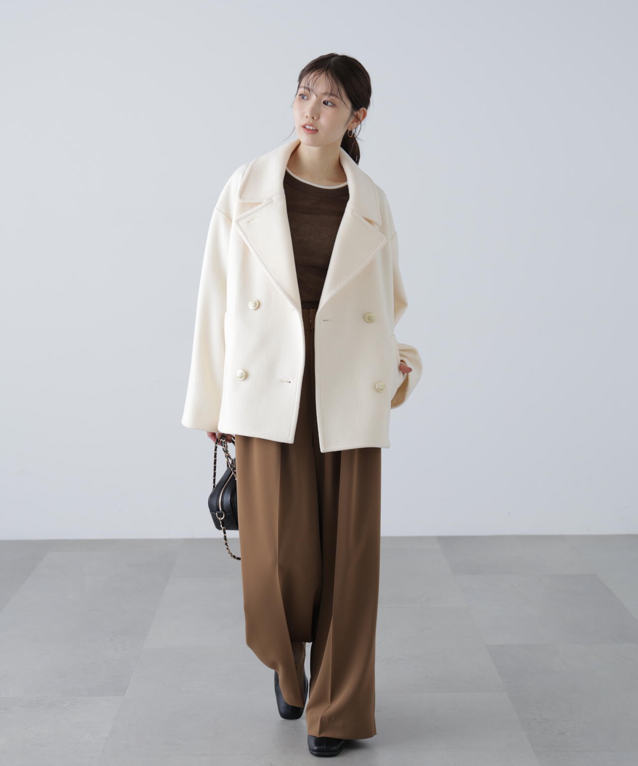 【はかな企画】ミドル丈オーバーピーコート〈MFM〉