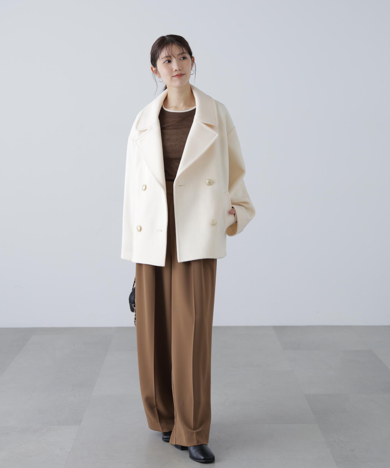 【はかな企画】ミドル丈オーバーピーコート〈MFM〉