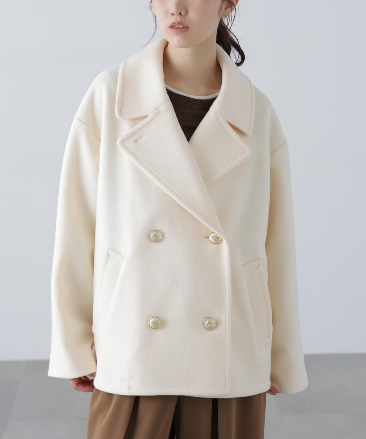 【はかな企画】ミドル丈オーバーピーコート〈MFM〉