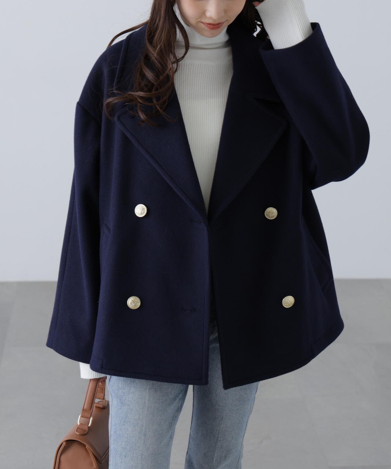 【はかな企画】ミドル丈オーバーピーコート〈MFM〉