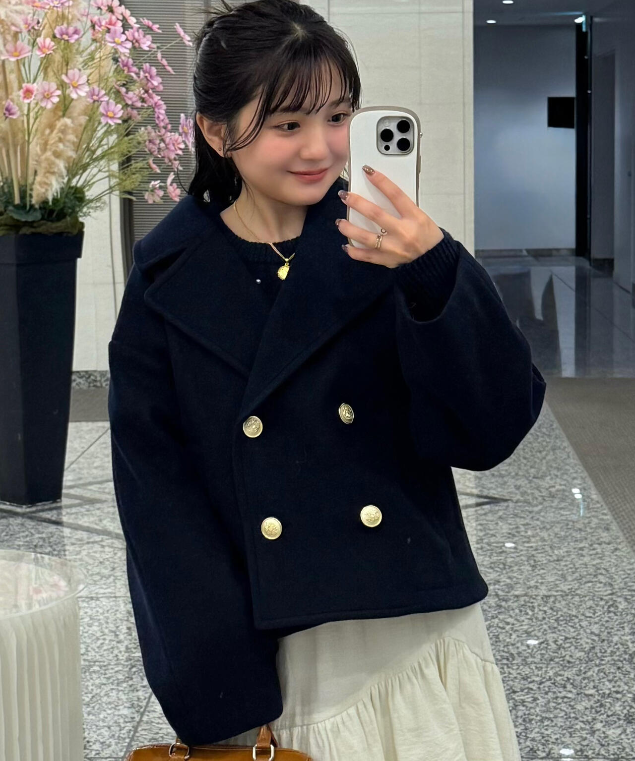 【はかな企画】ミドル丈オーバーピーコート〈MFM〉