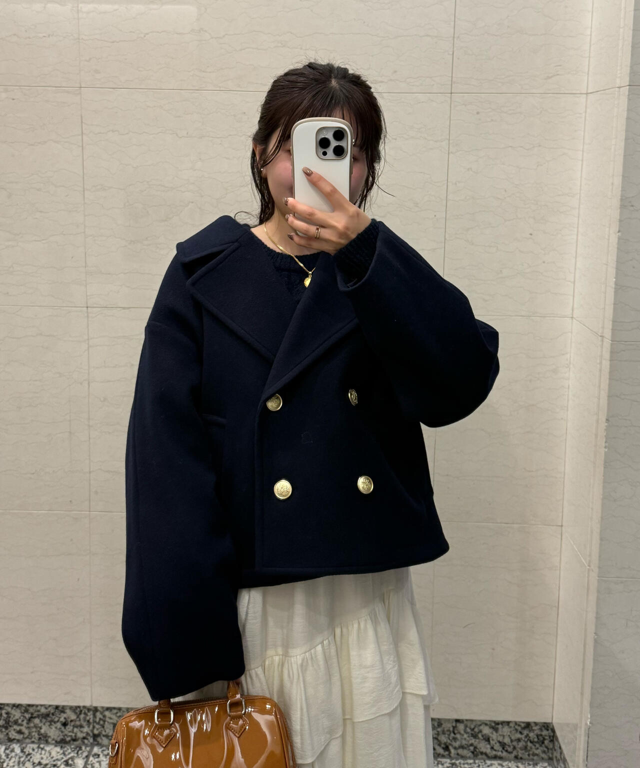 【はかな企画】ミドル丈オーバーピーコート〈MFM〉