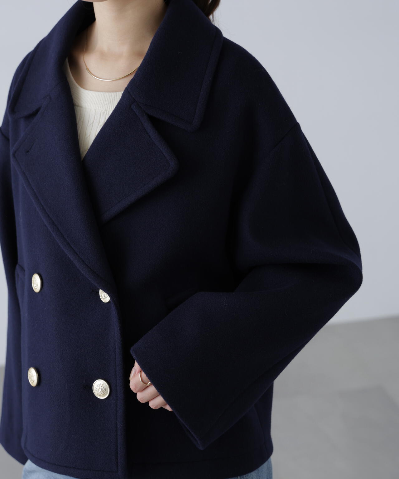 【はかな企画】ミドル丈オーバーピーコート〈MFM〉