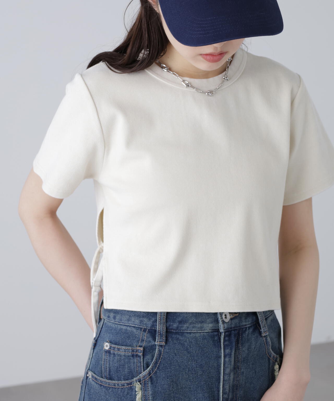 ヴィンテージ加工サイドベルトT