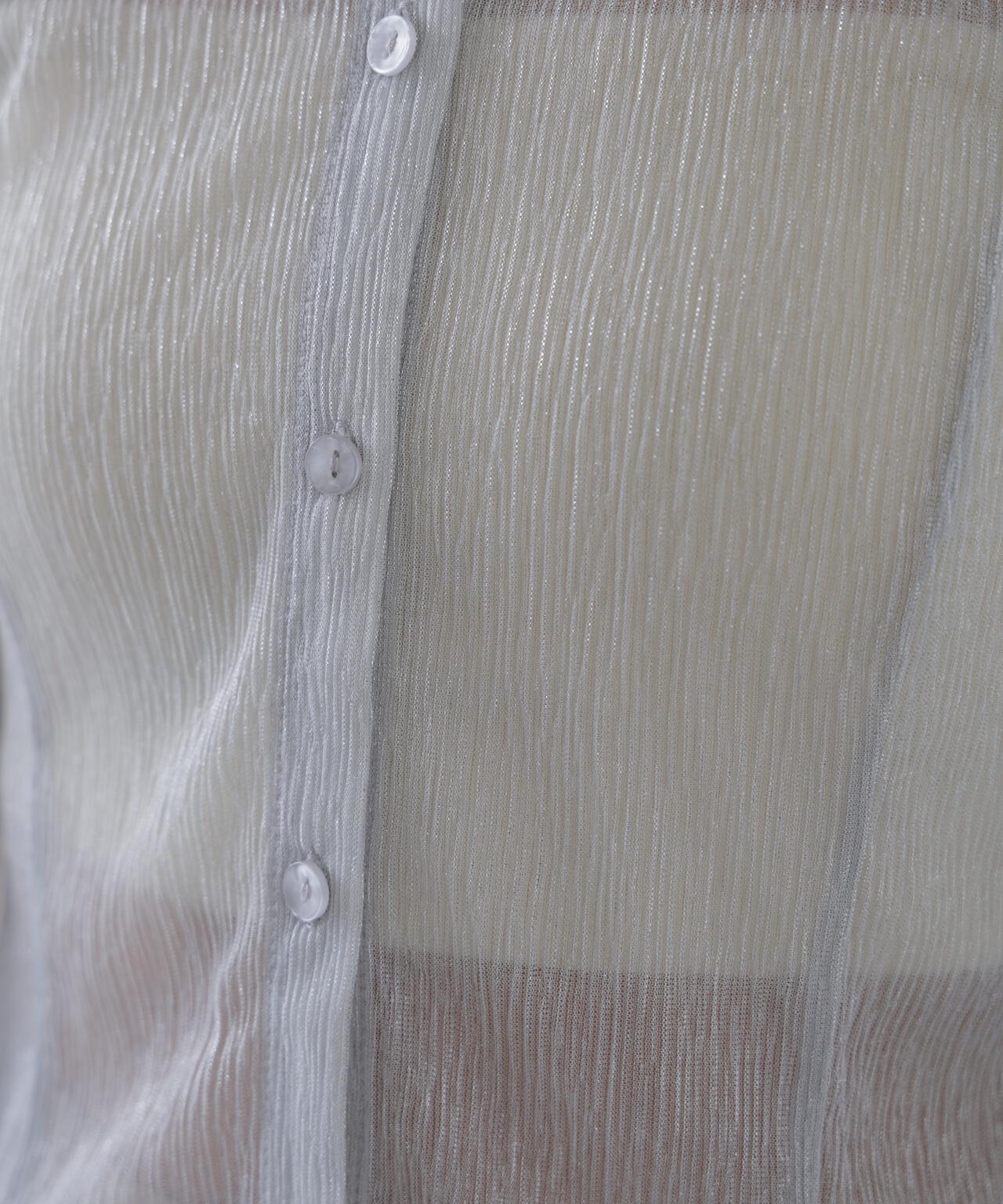 ラメシアー楊柳カットソーカーディガン