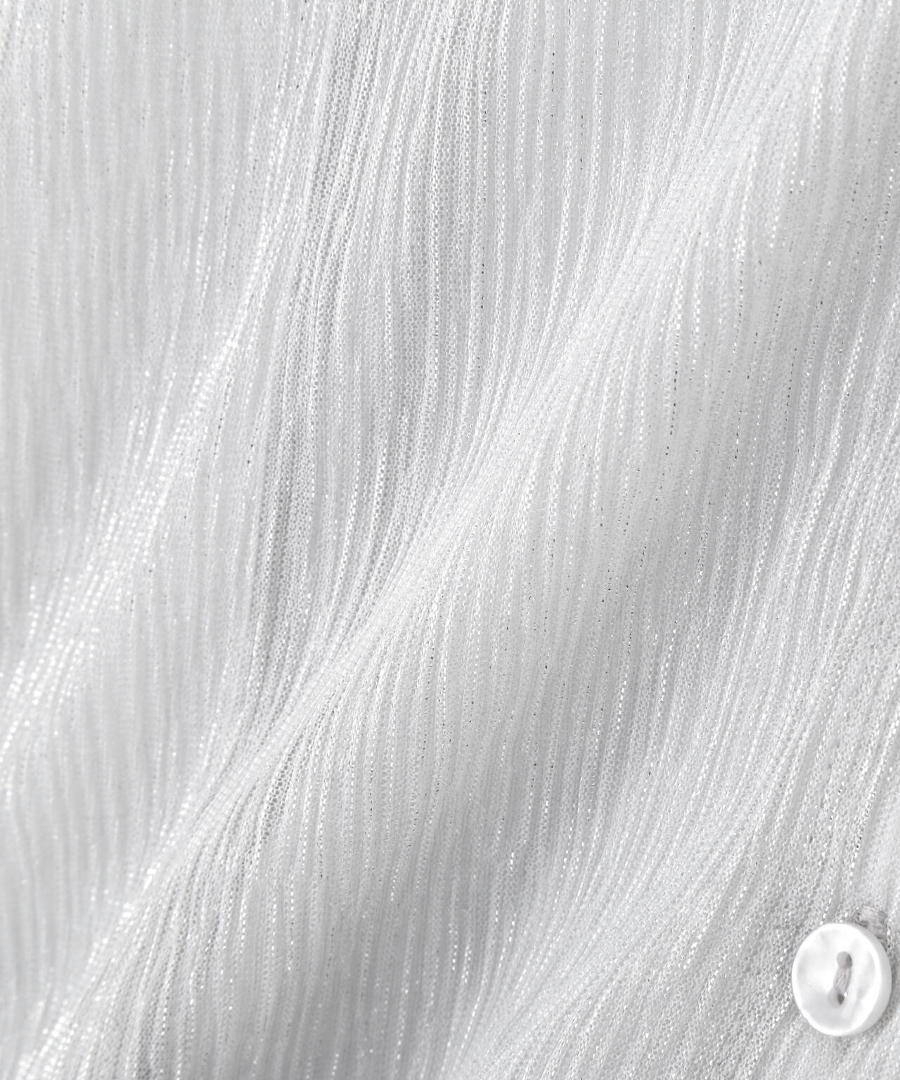 ラメシアー楊柳カットソーカーディガン