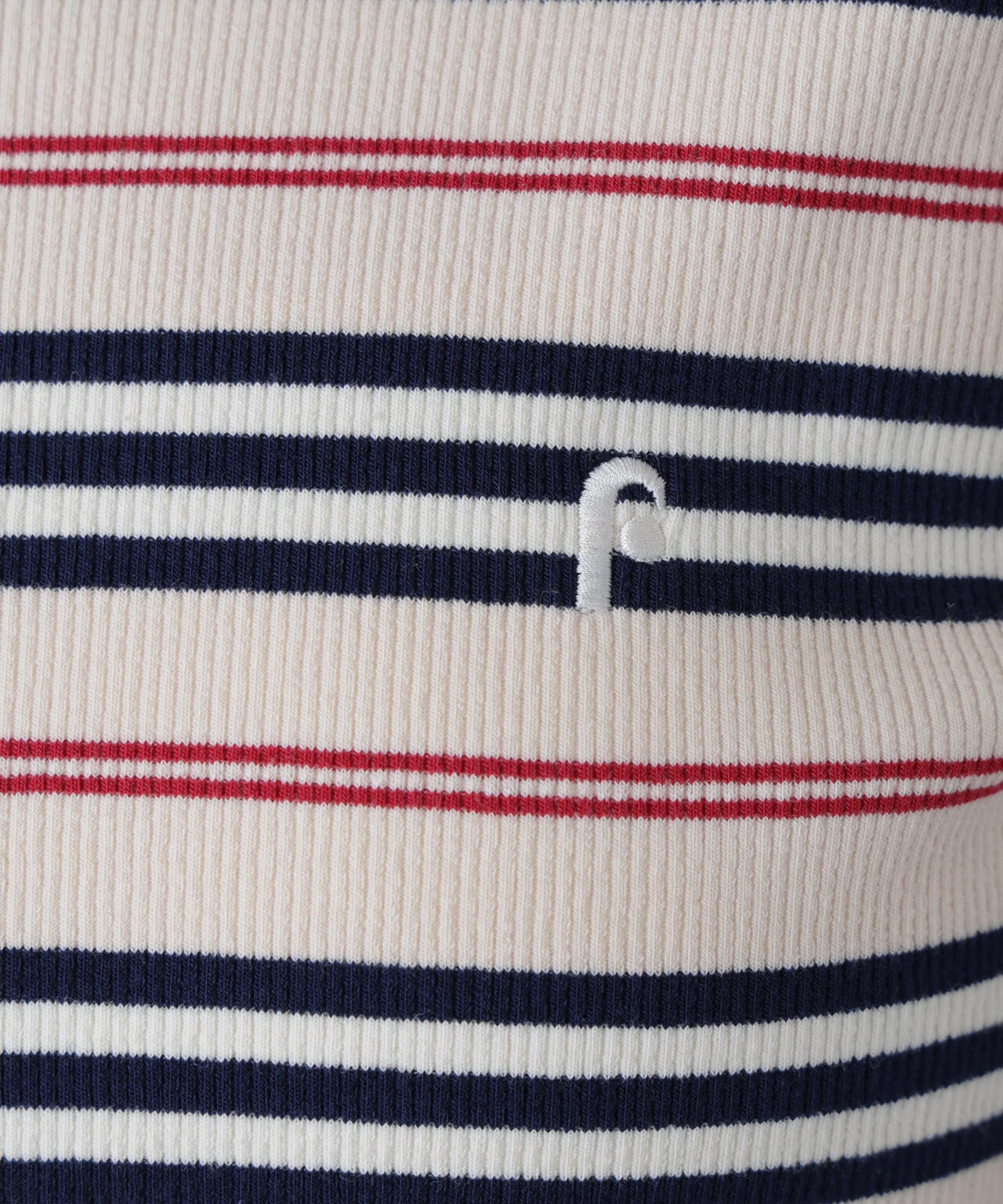 ワンポイント刺繍マルチボーダーカットソー
