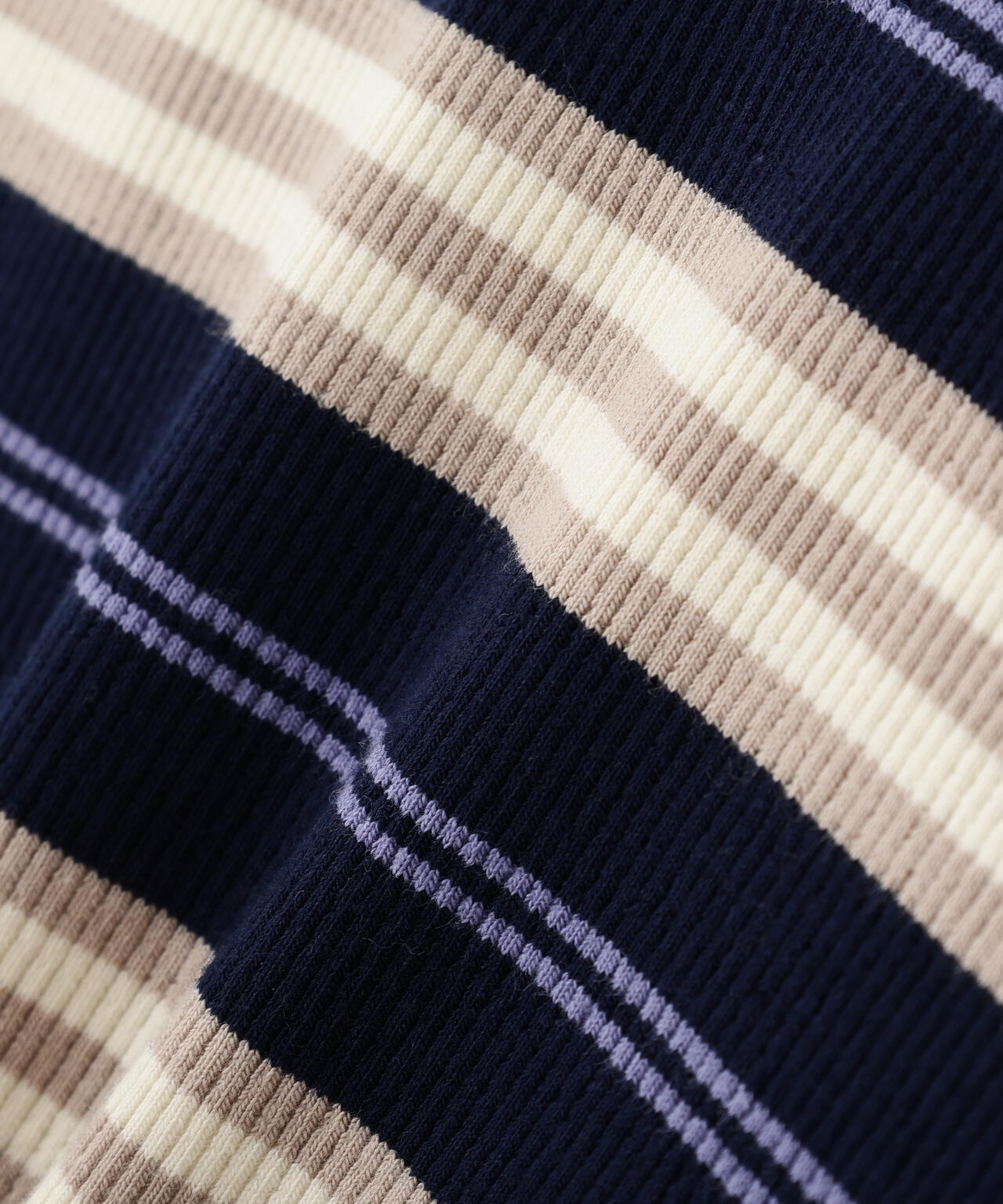 ワンポイント刺繍マルチボーダーカットソー